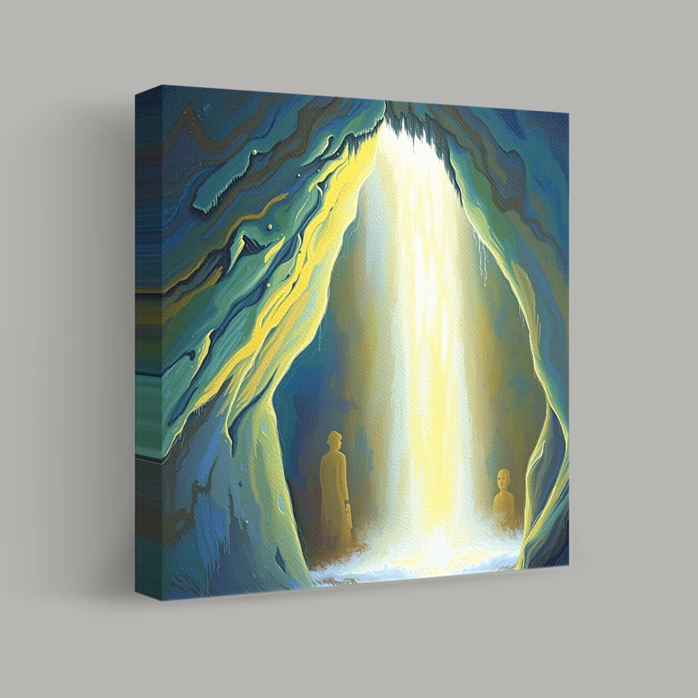 Schaduwen in de Luminous Cave — canvas