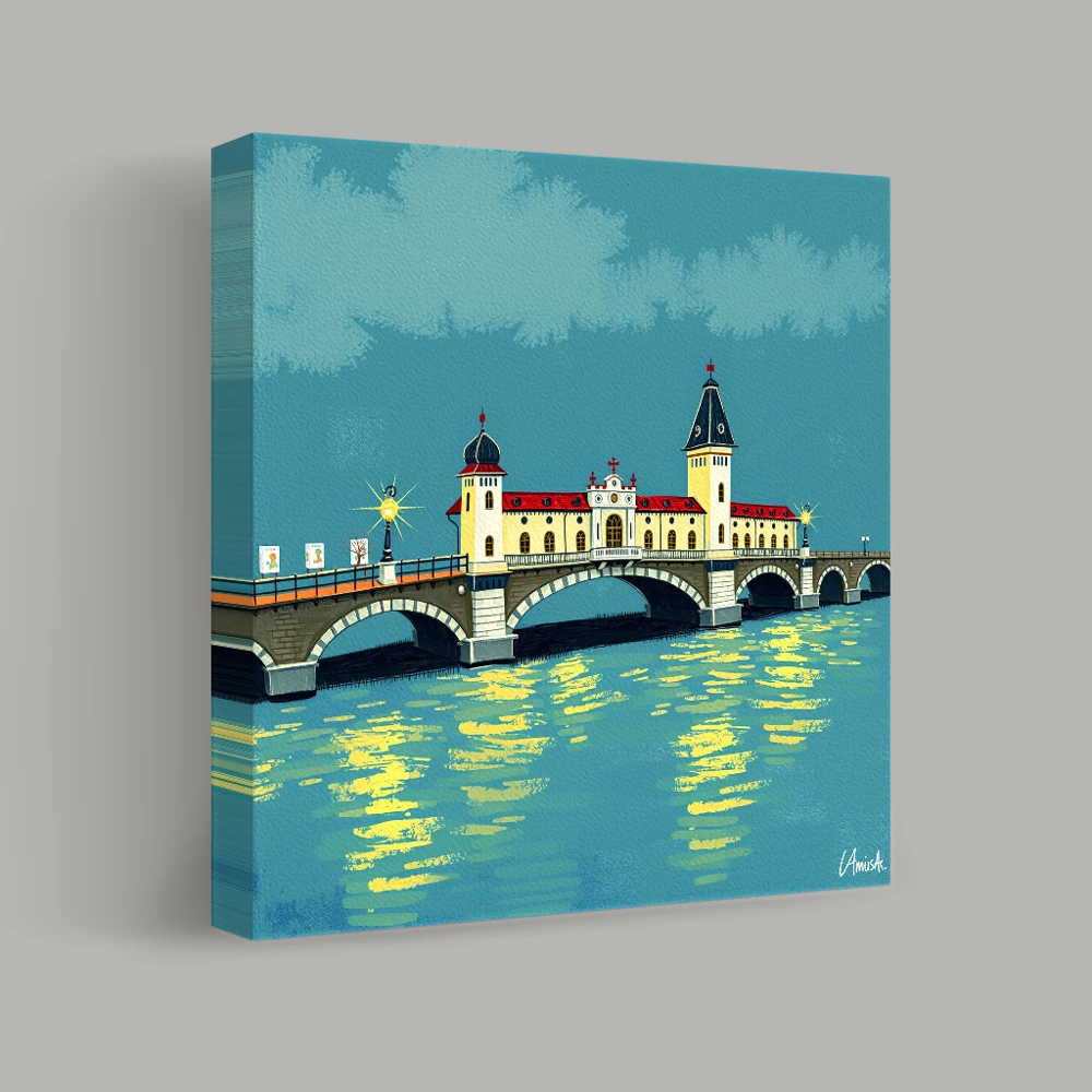 Reflections on a Timeless Bridge — canvas