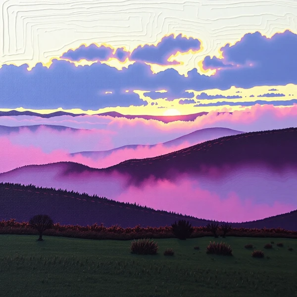 Whispering Twilight over Violet Hills