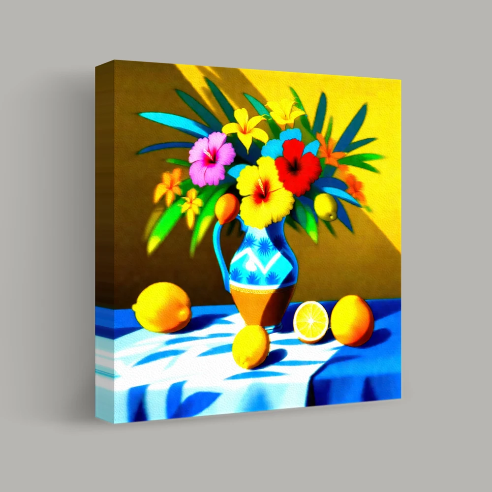 Vibrant Still Life in Sunlight — canvas