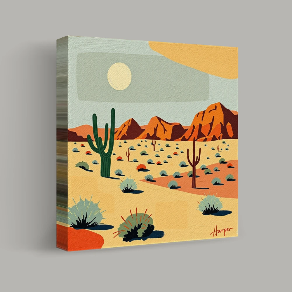 Sunlit Desert Vistas — canvas