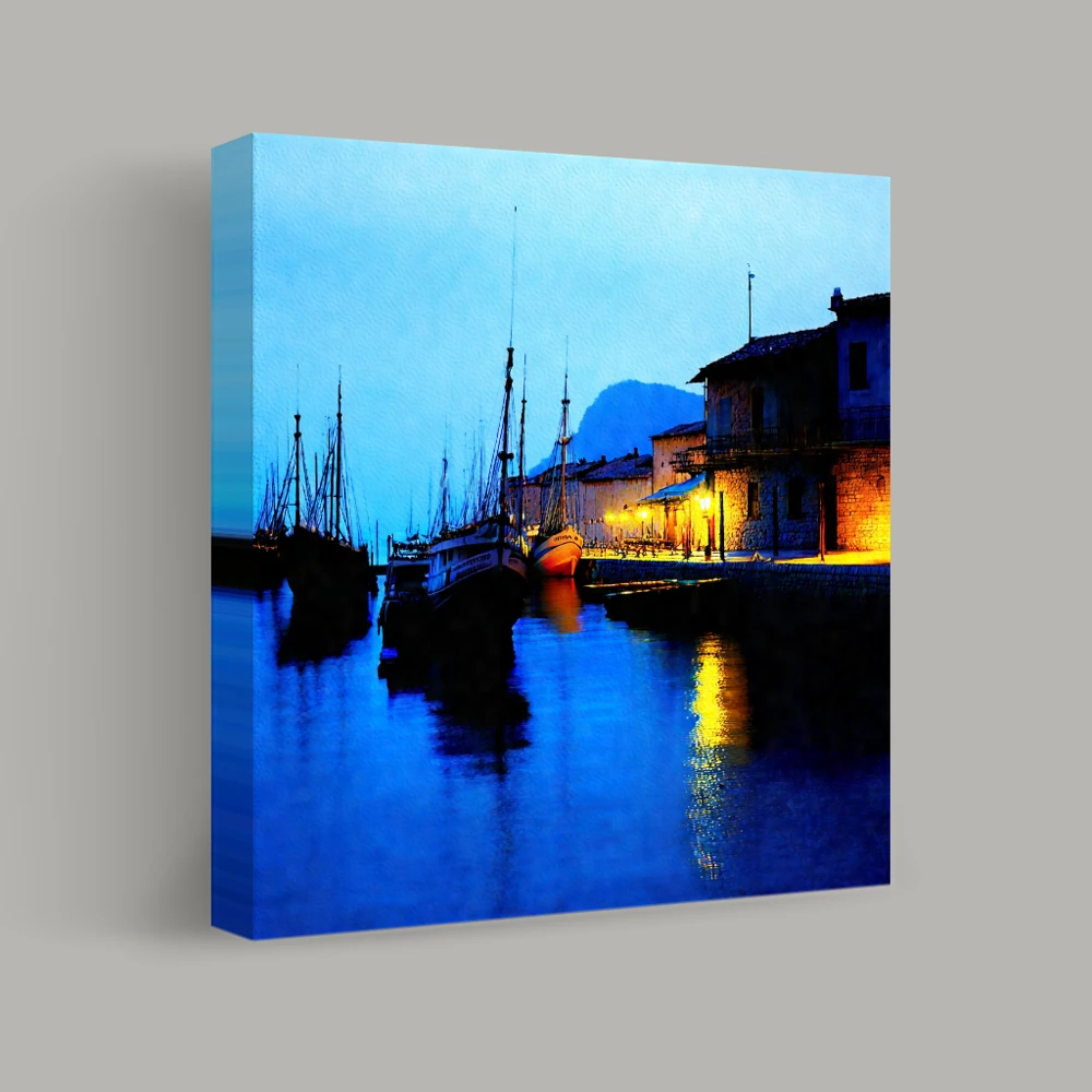 Harbor's Evening Glow — canvas