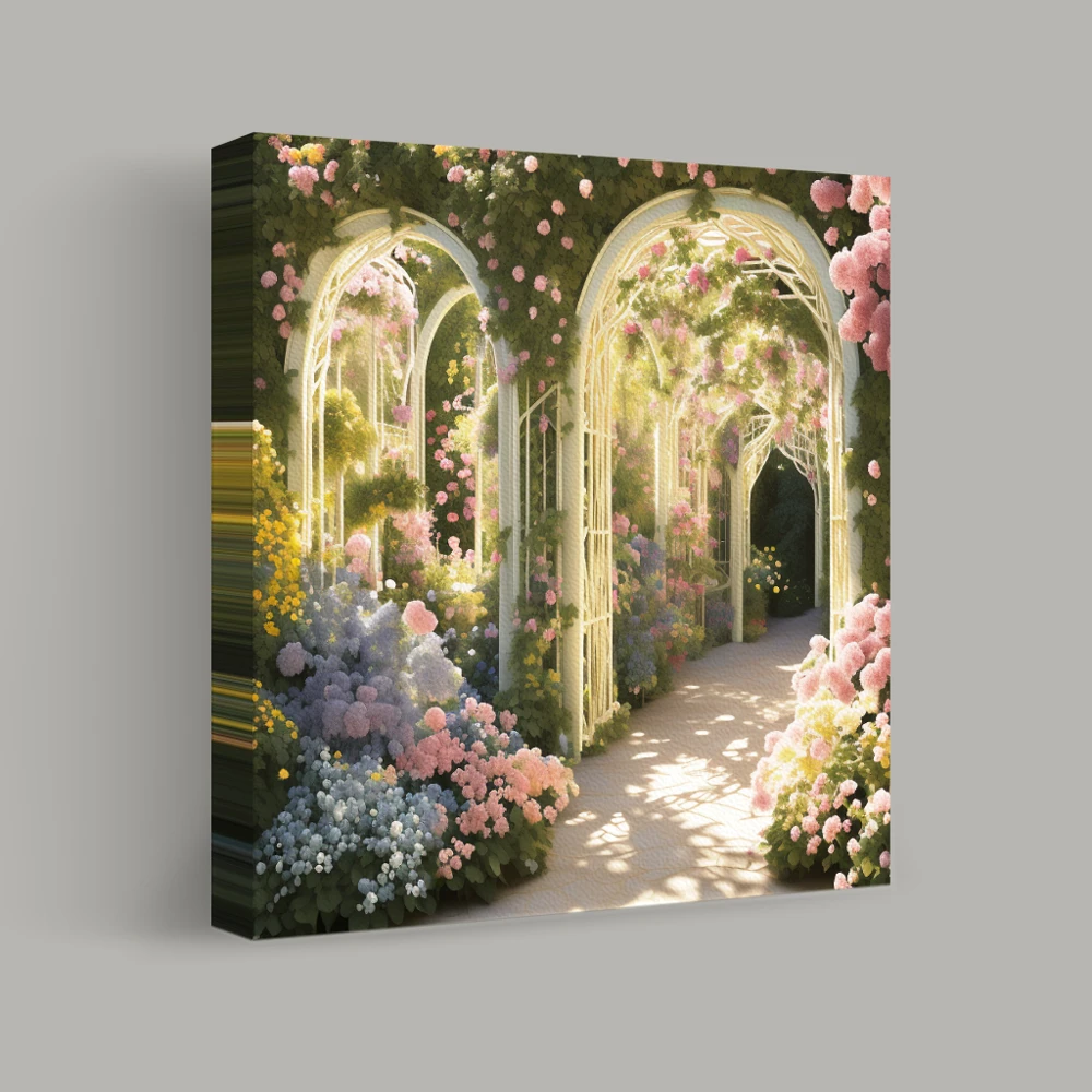 Blossoms Under the Arches — canvas