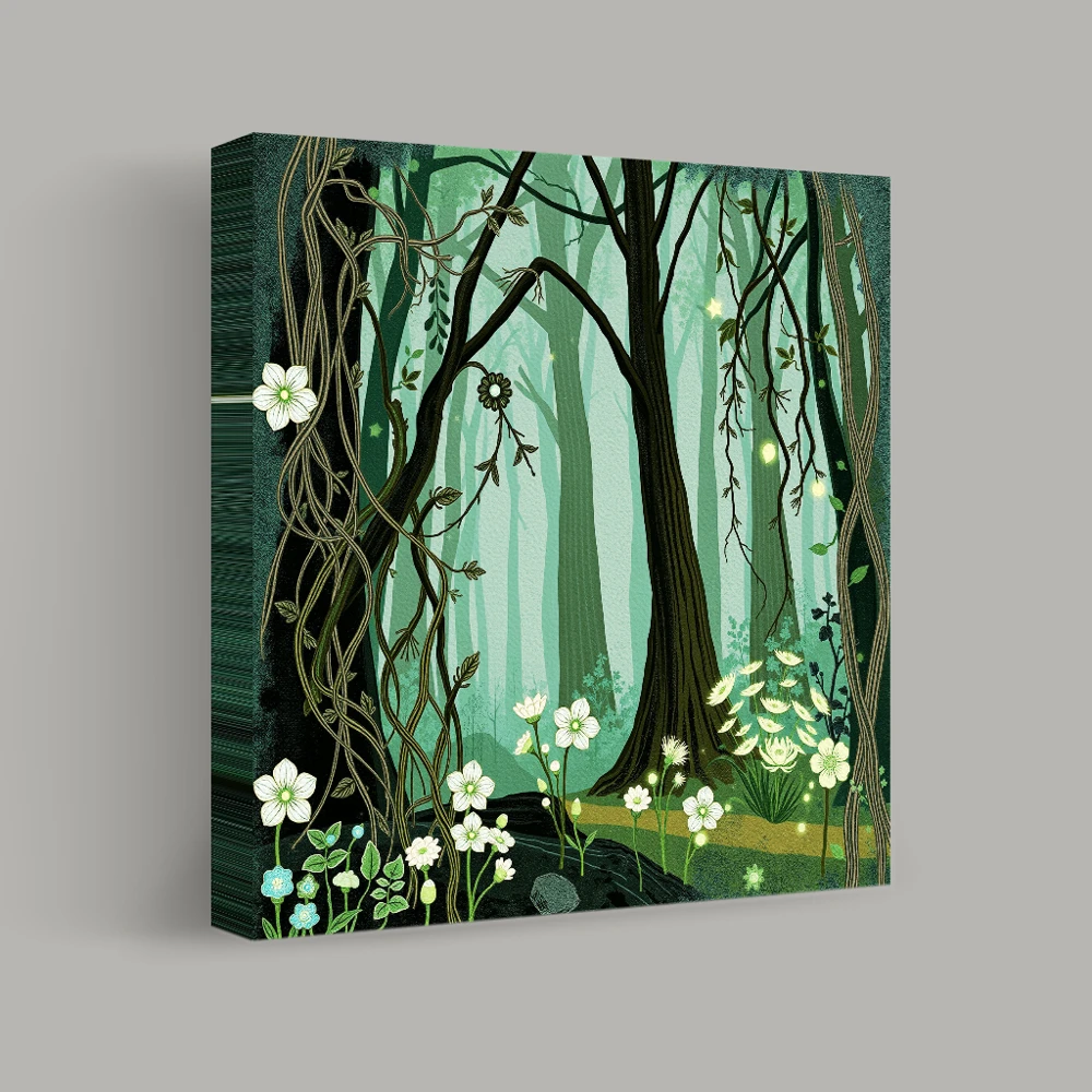 Enchanted Forest Glade — canvas
