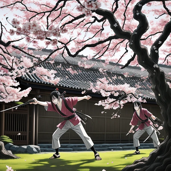 Duel Under the Cherry Blossoms