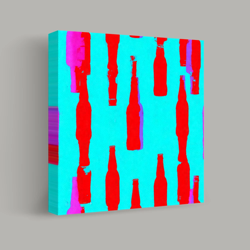 Vibrante Flessenparade — canvas