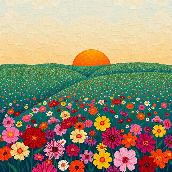 Blossoms under Rising Sun view 2