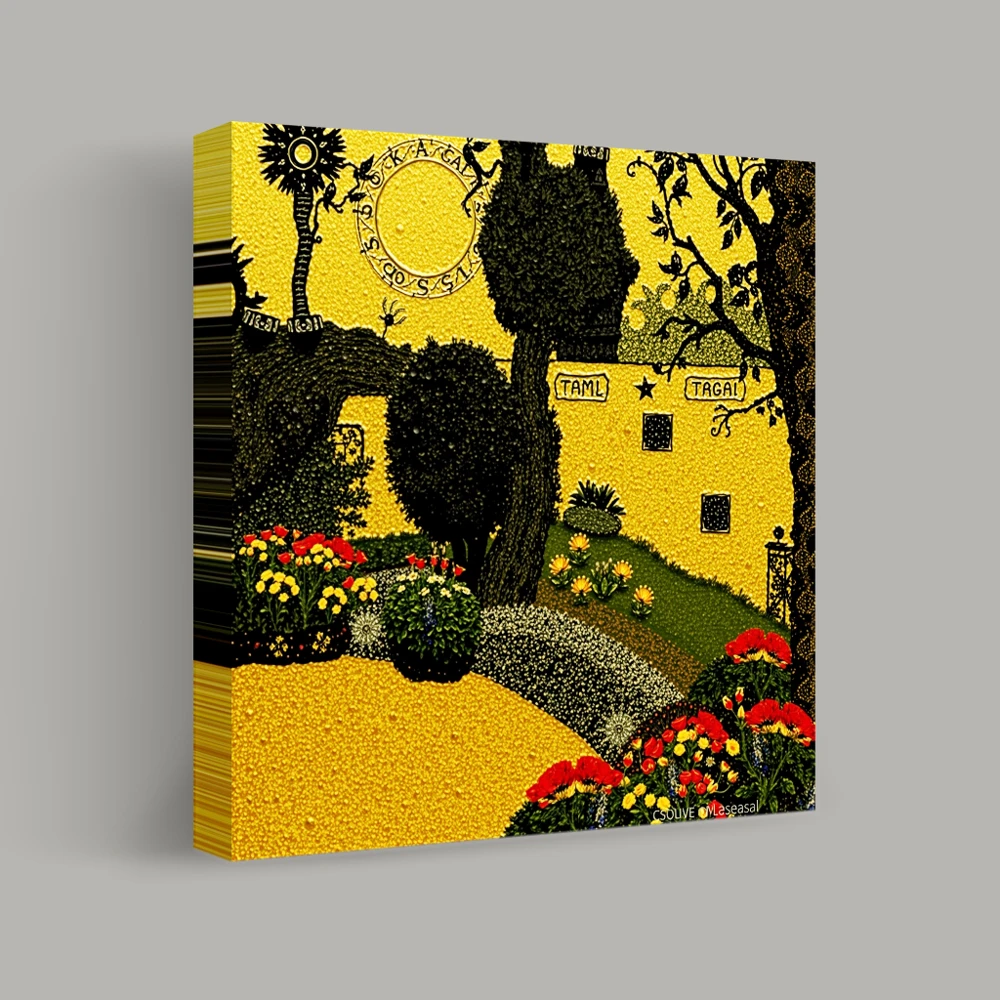 Enchanted Garden of Symbols — canvas