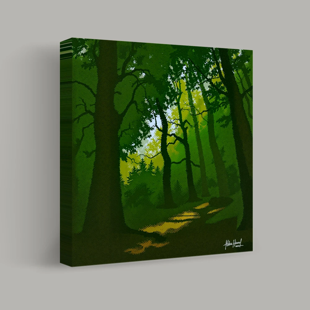 Shadows of the Forest Path — canvas
