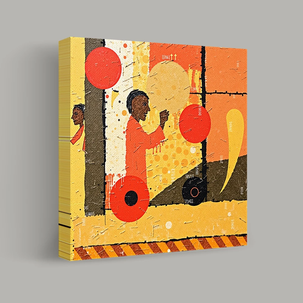 Journey Through Vibrant Forms — canvas