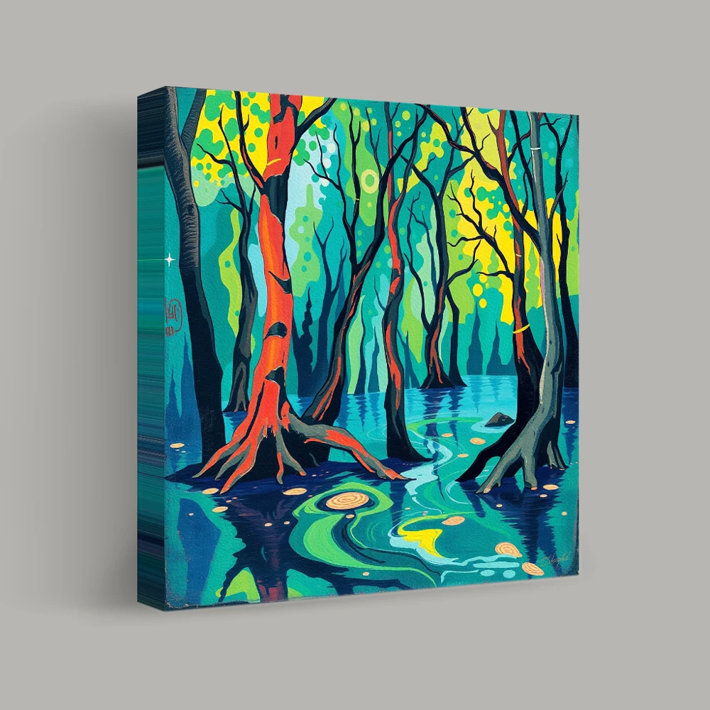 Dance of the Emerald Woods — canvas