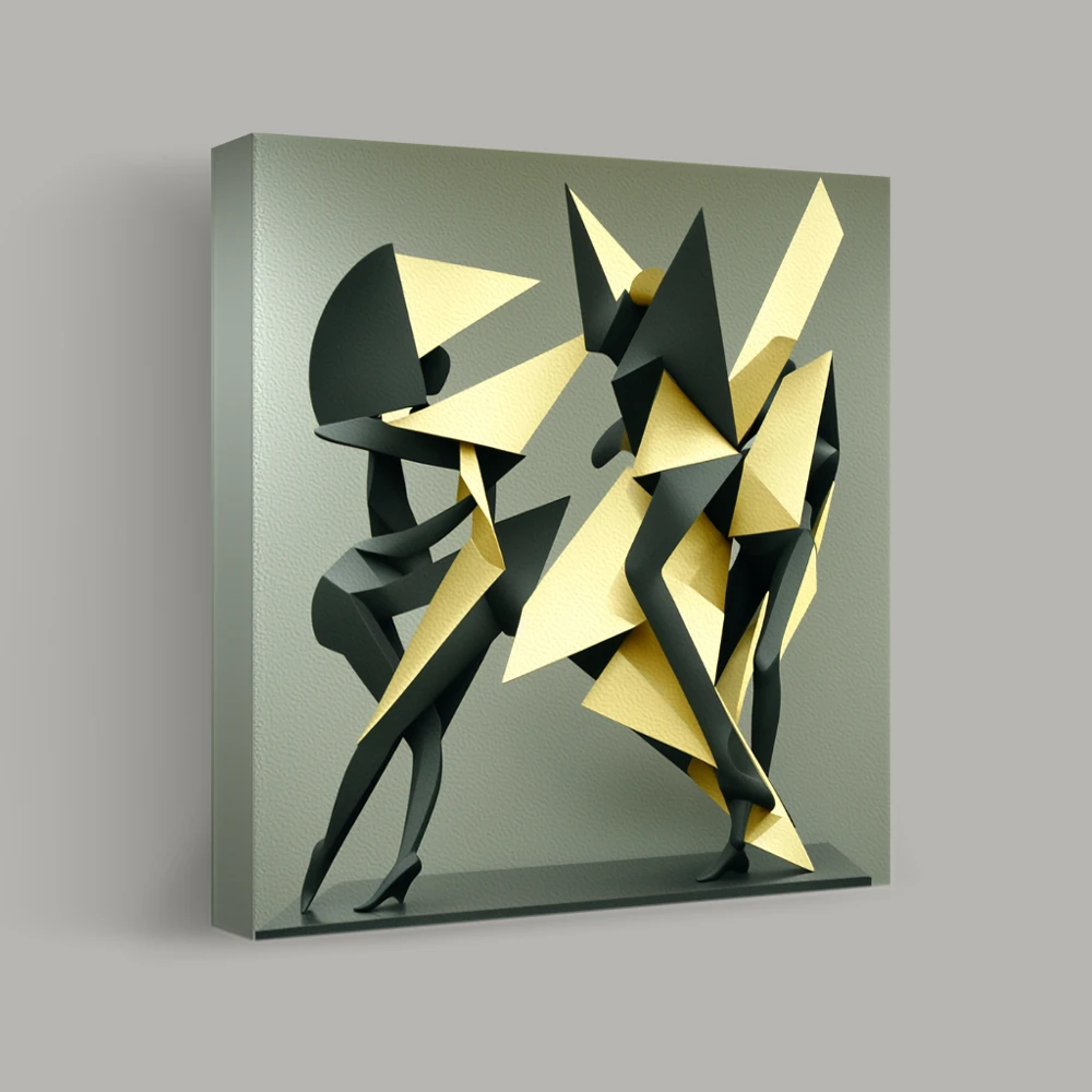 Danza geometrica delle ombre — canvas