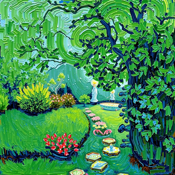 Tranquil Garden Pathway