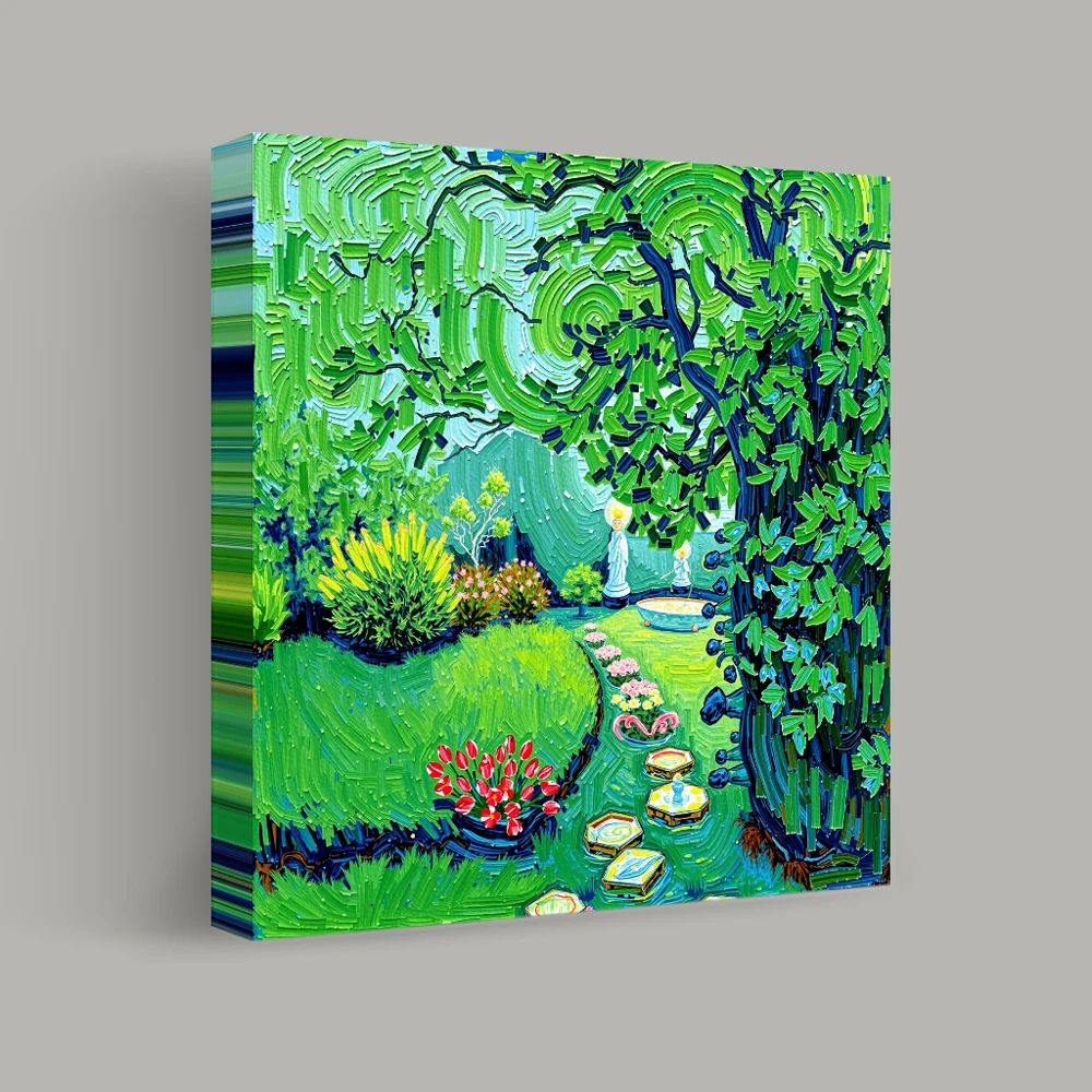 Tranquil Garden Pathway — canvas