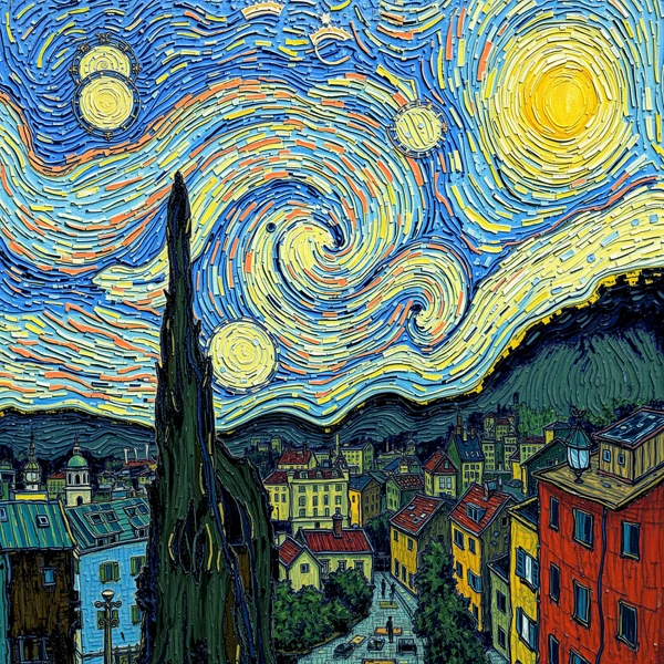 Espirales de una noche cósmica