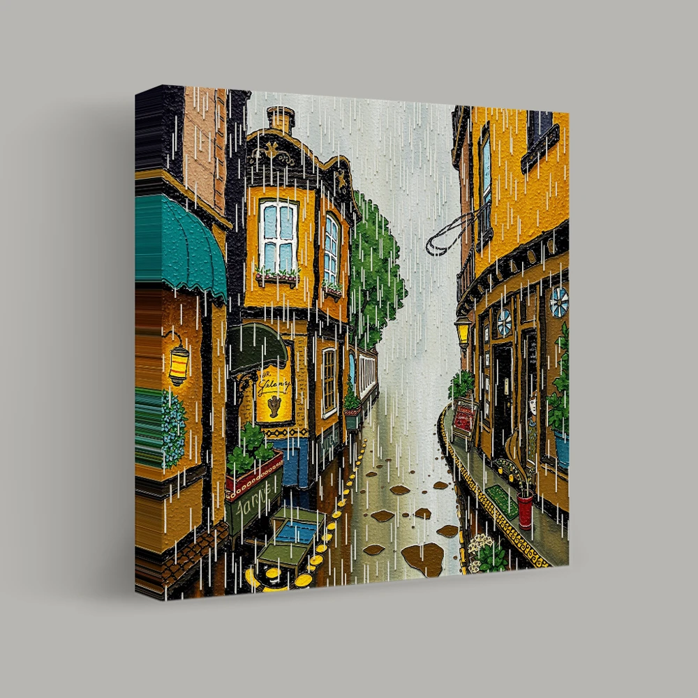 Echoes of a Rainy Alley — canvas