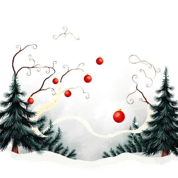 Festive Forest Scene