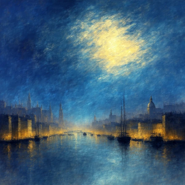 Nocturne over the City Harbor