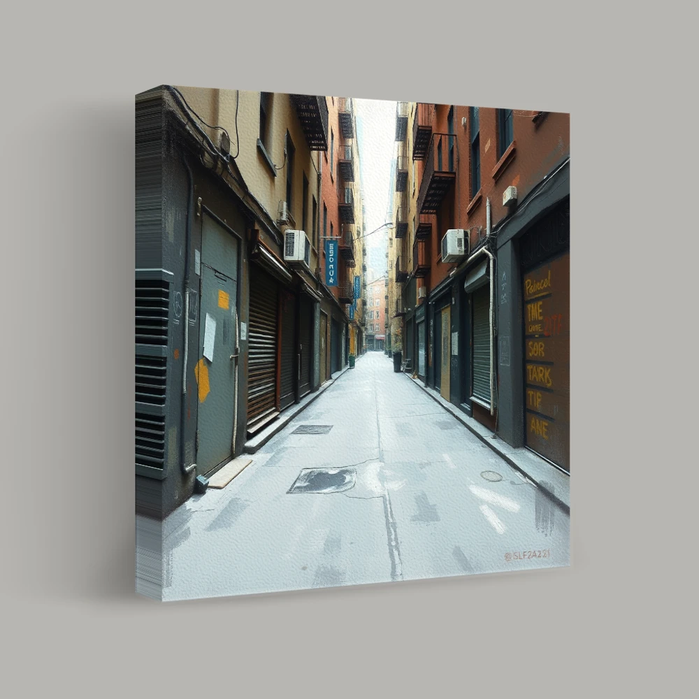 Alley of Urban Echoes — canvas