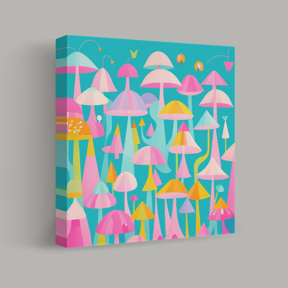 Whimsical Fungal Realm — canvas