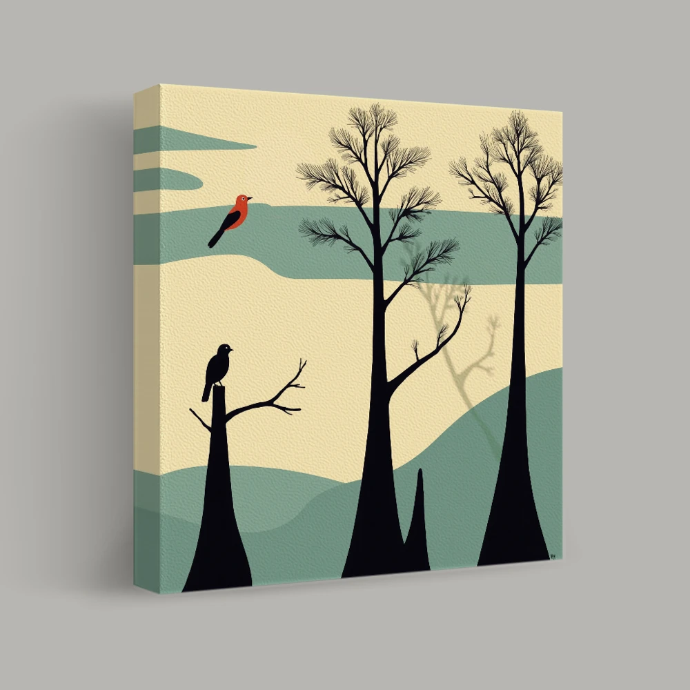 Avian Silhouettes — canvas
