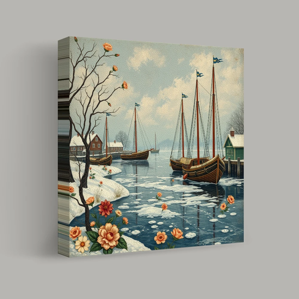 Porto in fiore — canvas