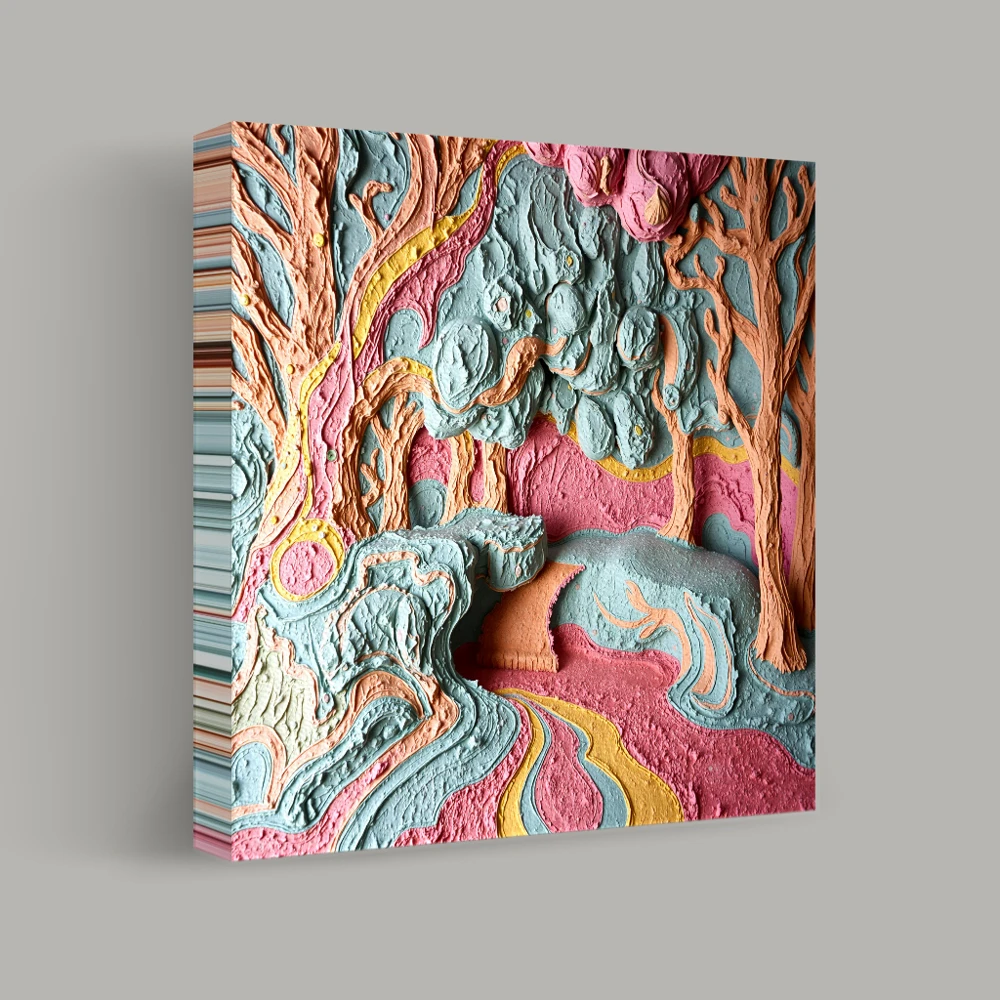 Whimsical Woodland Journey — canvas
