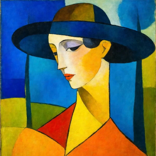 Lady in the Blue Hat