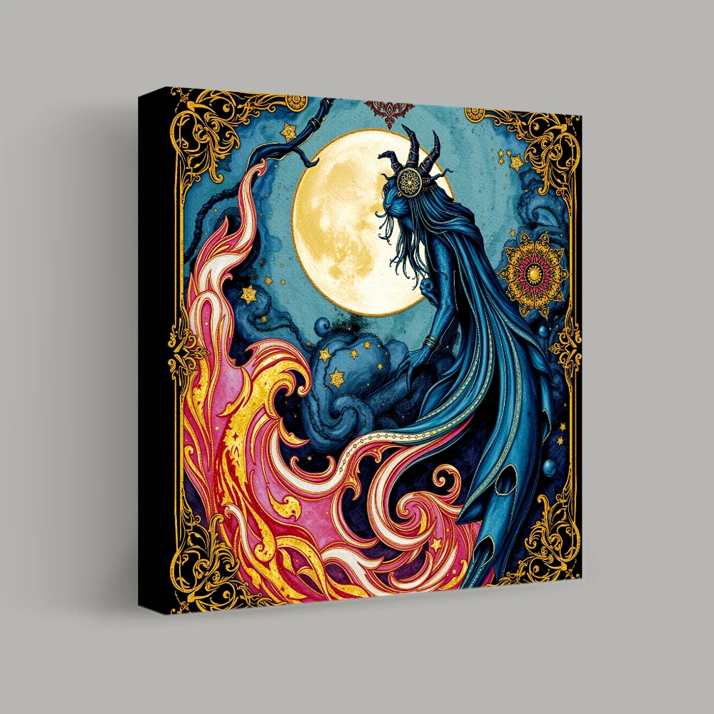 Moonlit Dance of Myths — canvas