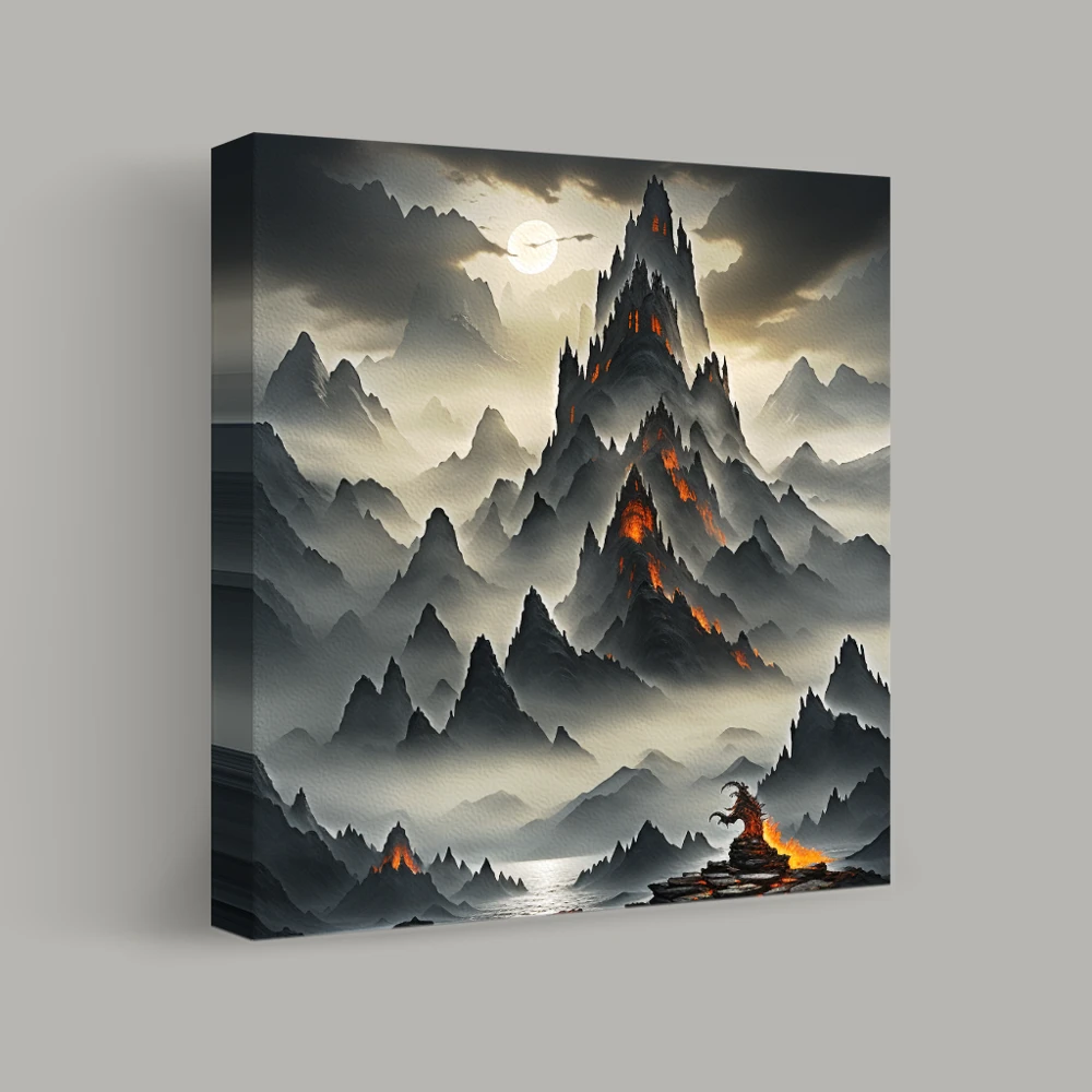 Shadows of the Fiery Peaks — canvas