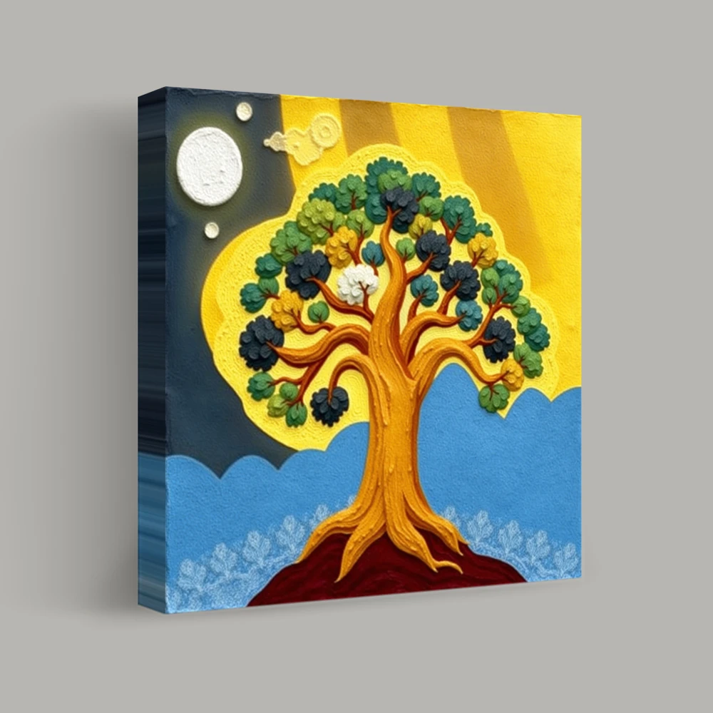Vibrant Sunlit Tree — canvas