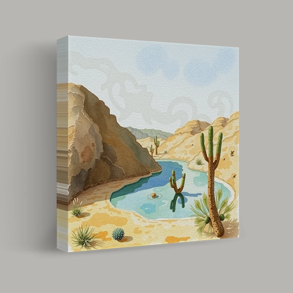 Oasis in the Arid Expanse — canvas