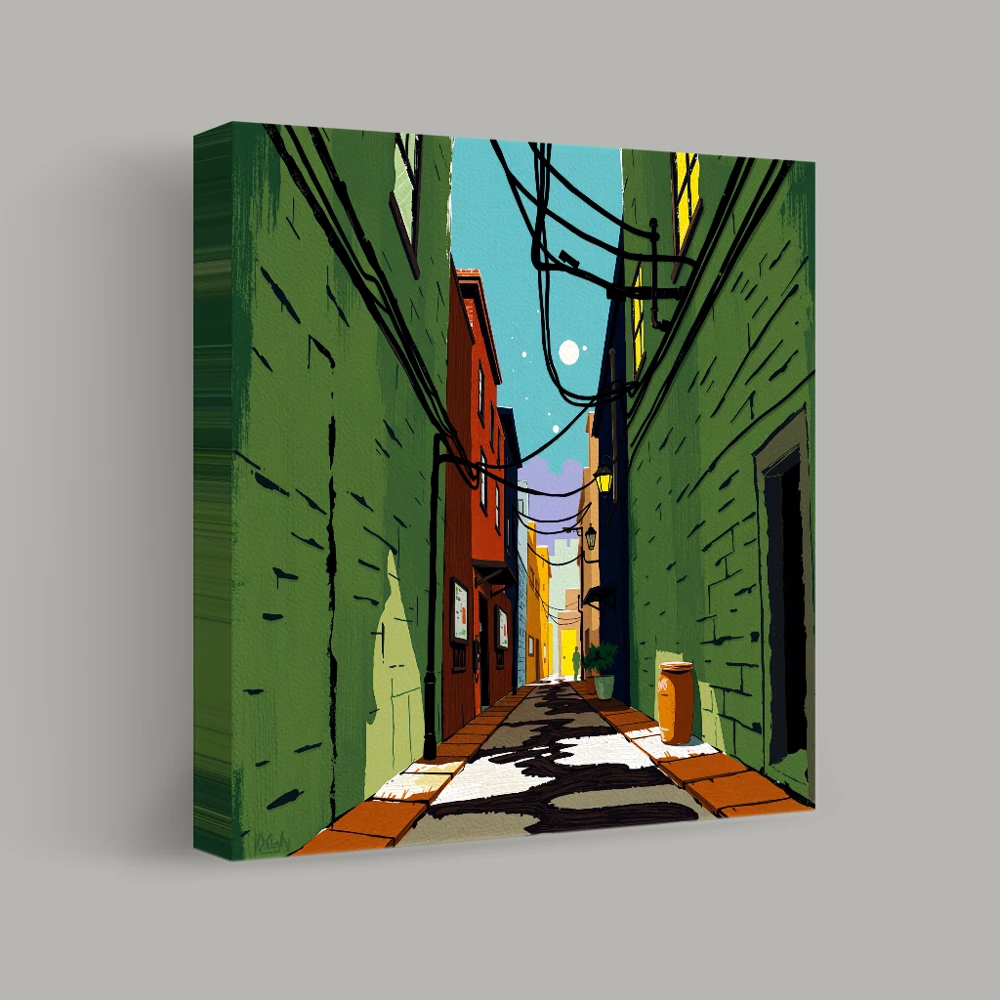 Whispering Alley at Dusk — canvas
