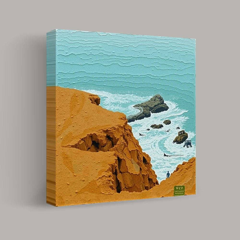 Cliffside Contemplation — canvas