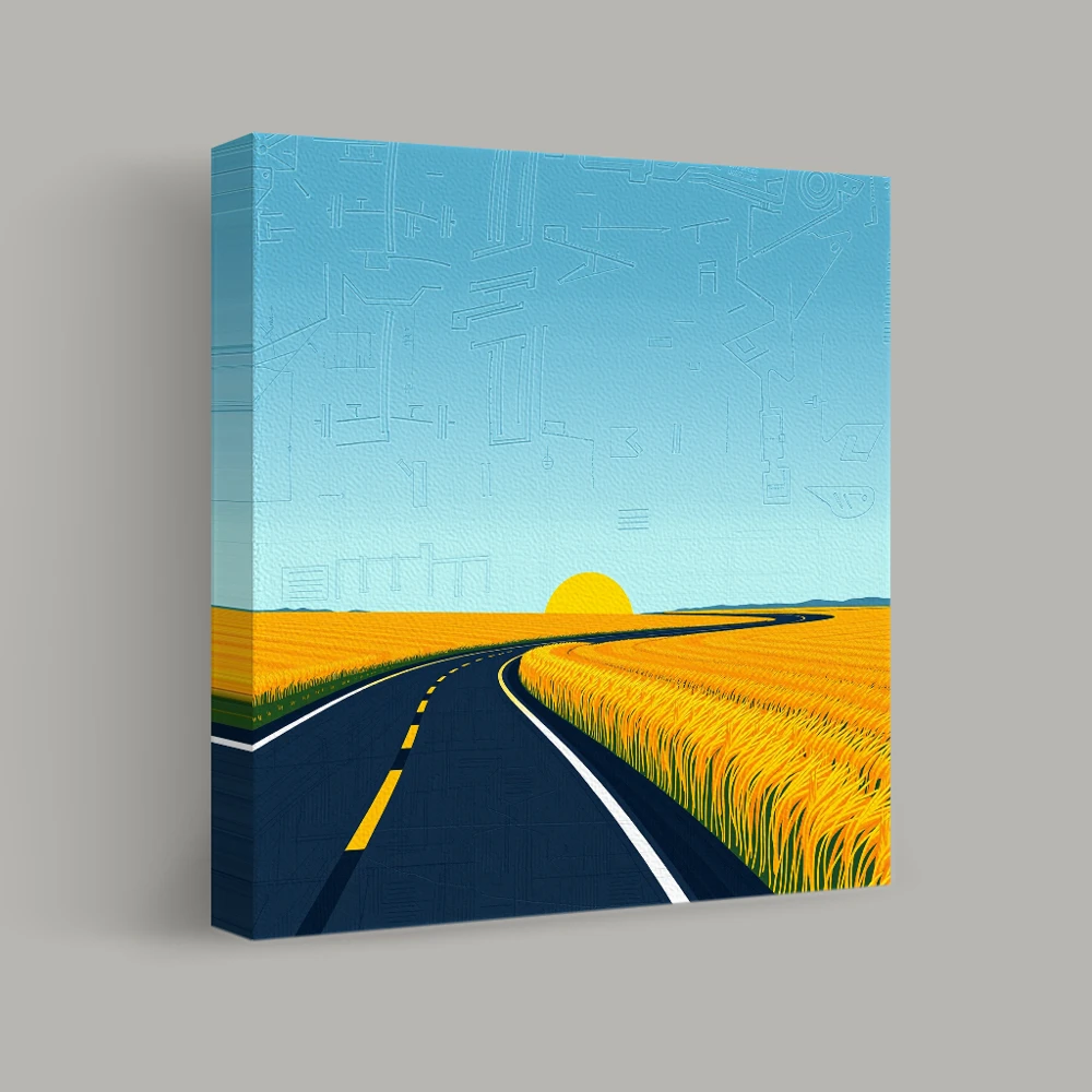 Journey Through Golden Fields — canvas