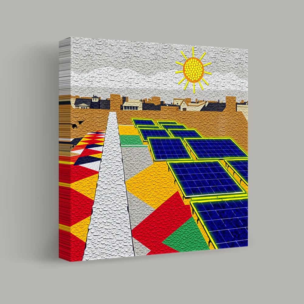 Harmonie solaire sur les toits urbains — canvas