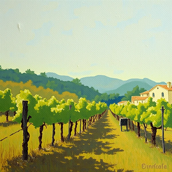 A Stroll Through Sunlit Vineyards