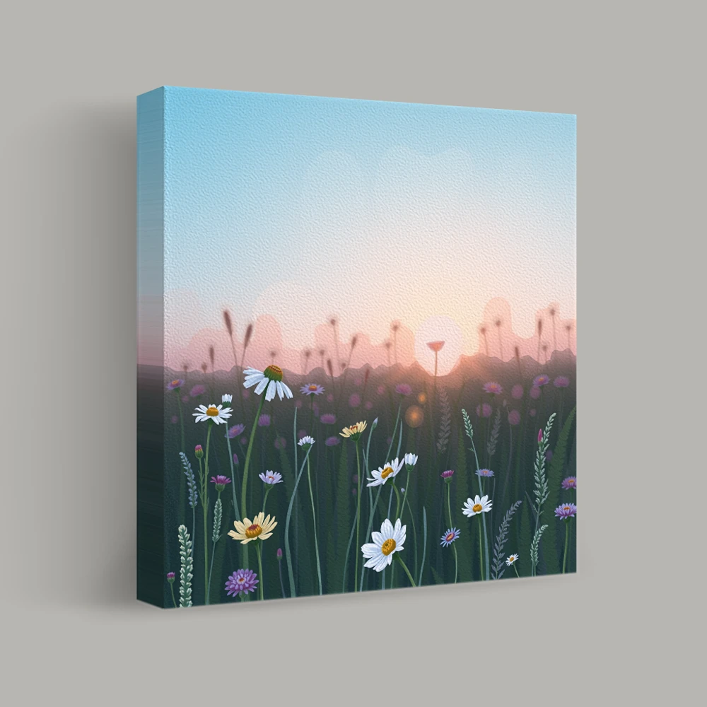Dawn Among the Wildflowers — canvas