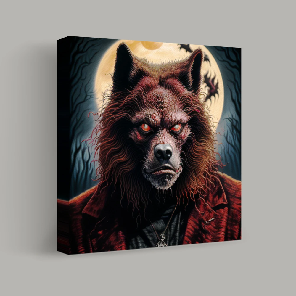 Beneath the Crimson Moon — canvas