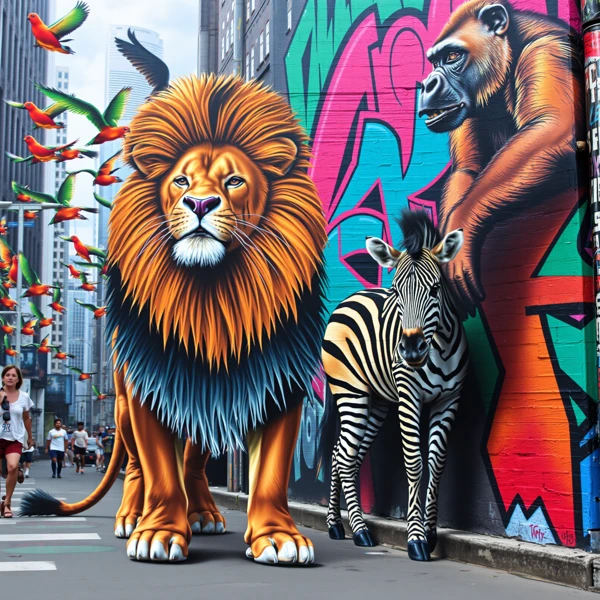 Urban Wildlife Canvas