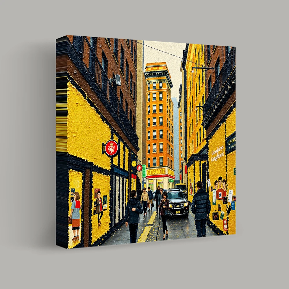 A Stroll Through Urban Alleyways — canvas