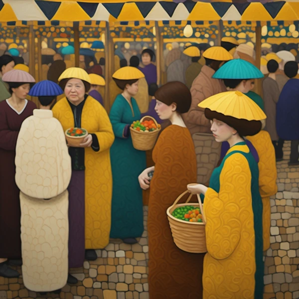 Vibrant Echoes of a Bustling Market