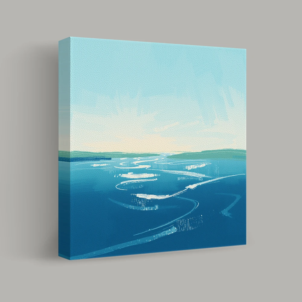 De Zachte Omhelzing van de Horizon — canvas