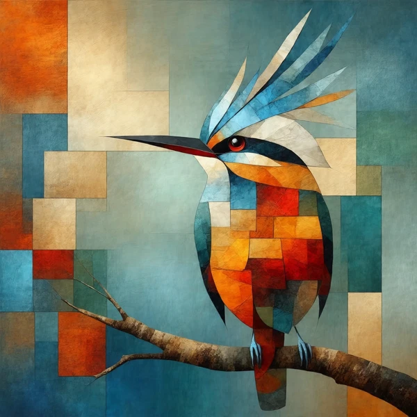 Colors of a Geometric Kingfisher view 2