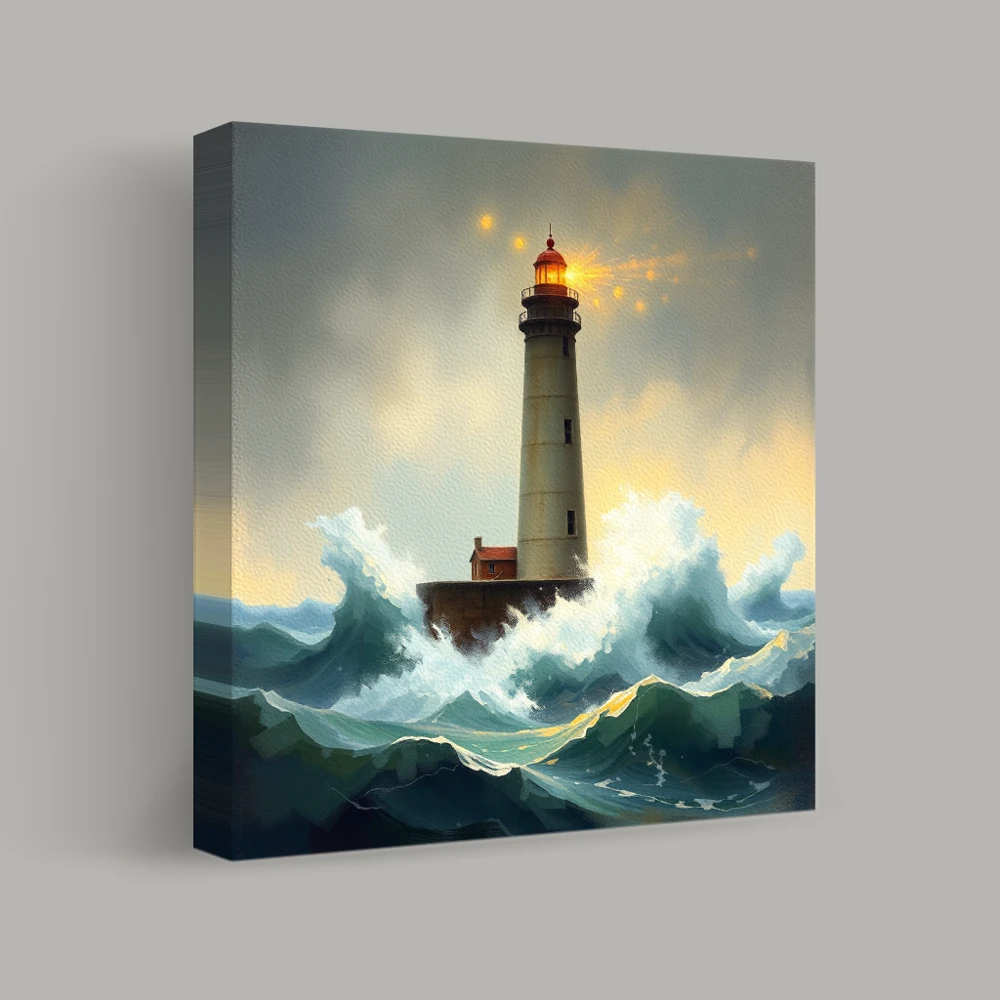 Beacon Amidst the Storm — canvas