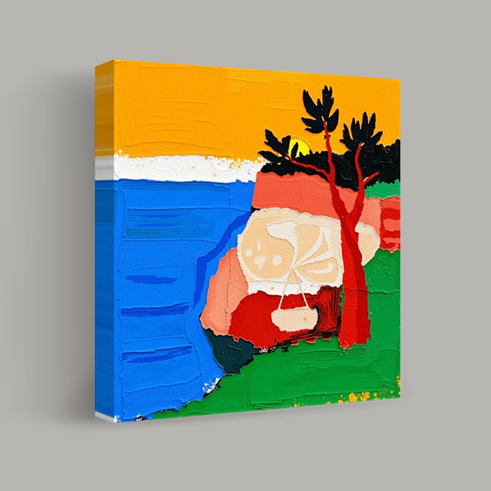Vibrant Coastline — canvas