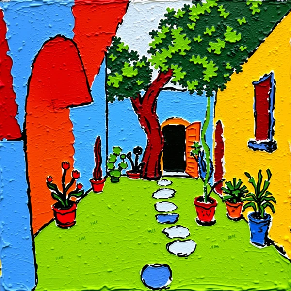 Vibrant Courtyard Oasis