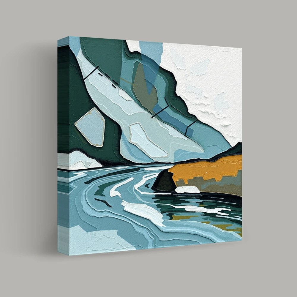 Stromend door Abstractie — canvas
