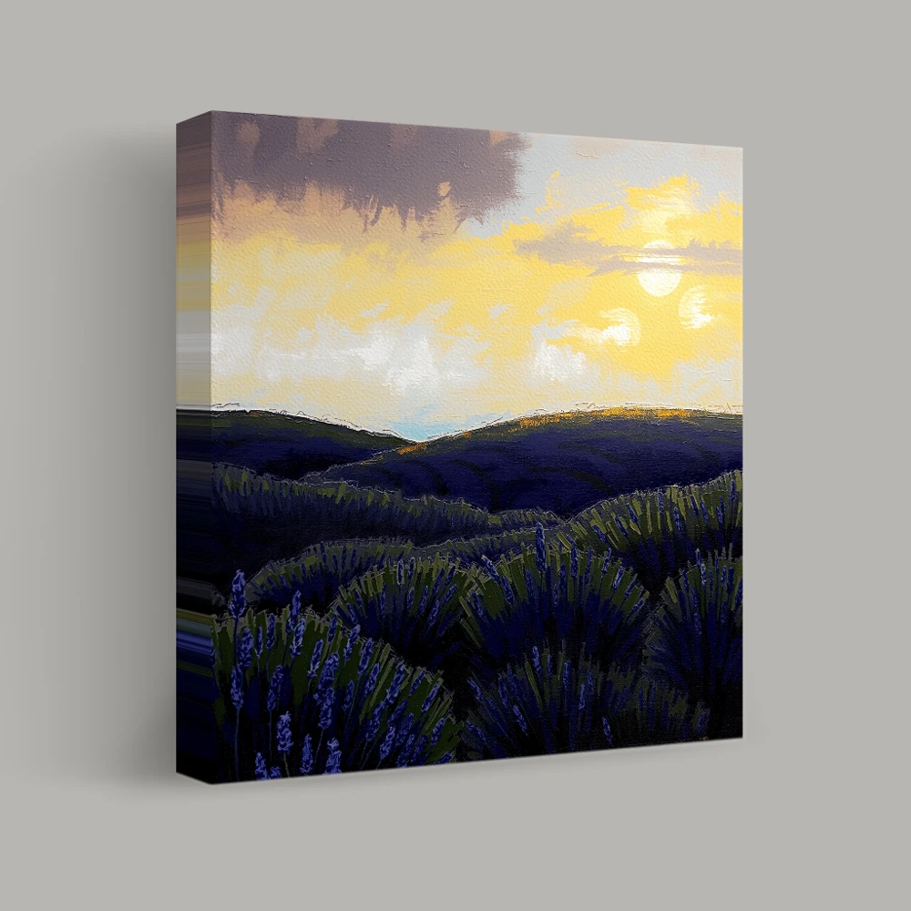 Twilight Over Lavender Fields — canvas