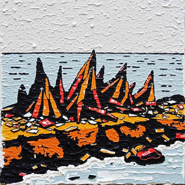 Jagged Peaks by the Shore